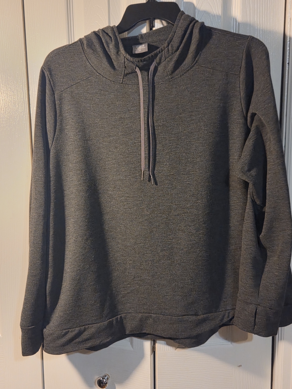 Daisy Fuentes FIT Dark Heather Grey Pullover Hoodie Sweatshirt Plus Size 3X